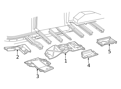 Rear Floor & Rails for 1998 Ford E-250 Econoline #2
