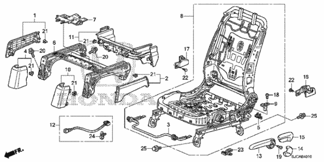 Front Seat Components (L.) (Manual Height) for 2014 Honda Ridgeline #0