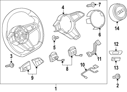 Steering Wheel & Trim for 2022 Audi TT Quattro #0