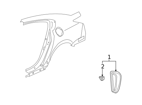 Exterior Trim - Quarter Panel for 2012 Acura TL #0
