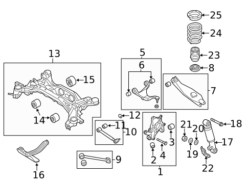 Rear Suspension for 2011 Kia Sorento #1