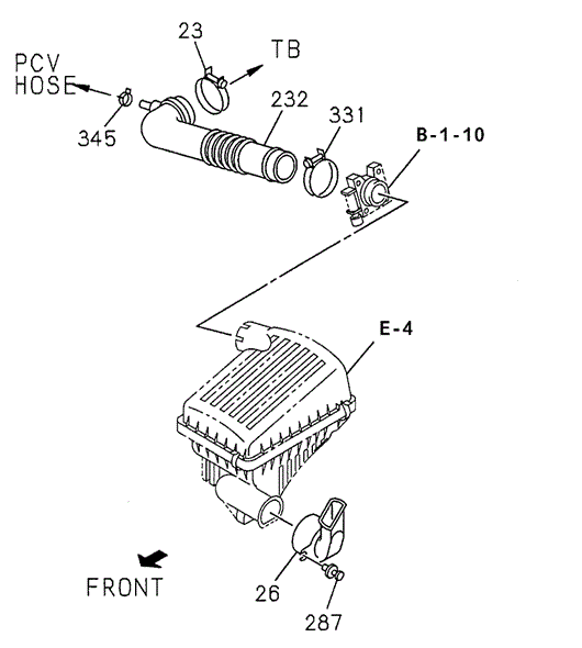 Air Duct for 2000 Honda Passport #0