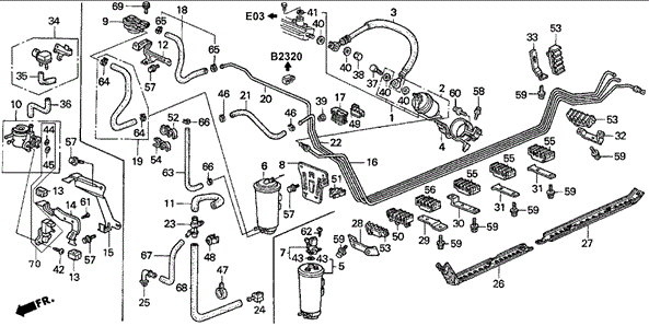 Fuel Pipe (2) for 1995 Honda Accord #0