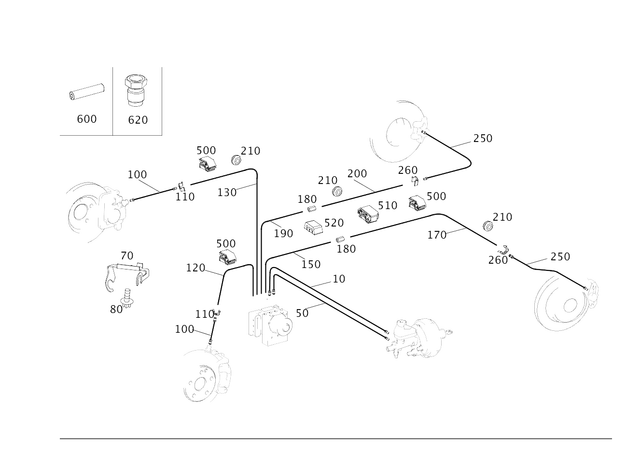 1904200526 - : Brake Line for Mercedes-Benz Image