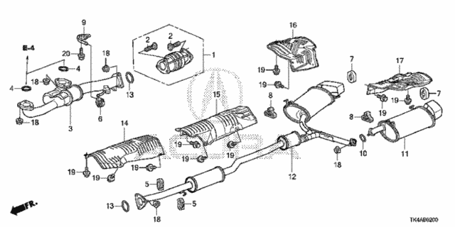 Exhaust Pipe (2WD) for 2013 Acura TL #0