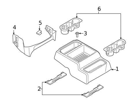 Front Console for 2017 Ford F-350 Super Duty #1