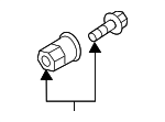 WHT006925 - Body: Mount Stud for Audi Image image