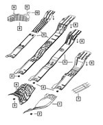 68066354AA - : Floor Pan Front Tunnel Silencer for Mopar Image