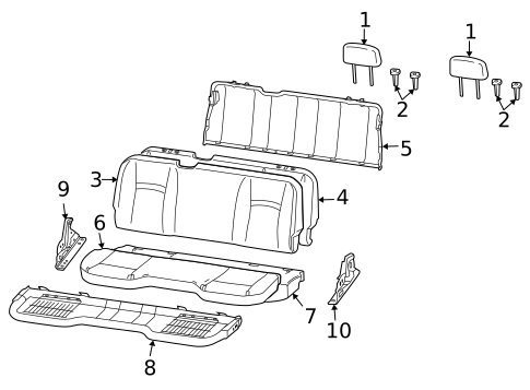 Rear Seat Components for 2012 Ram 2500 #2