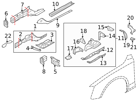 Structural Components & Rails for 2013 Audi allroad #0