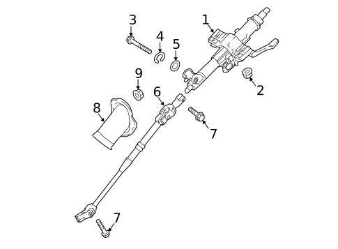 Steering Column Assembly for 2020 Kia Stinger #0