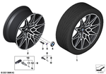 36119501479 - : Disc Wheel La Jet Black Solid Paint for BMW Image