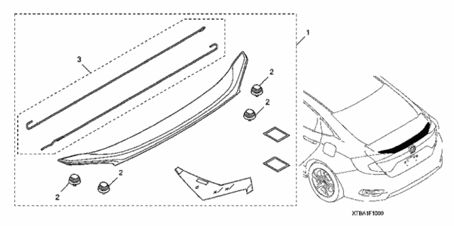 Spoiler - Decklid for 2016 Honda Civic #0