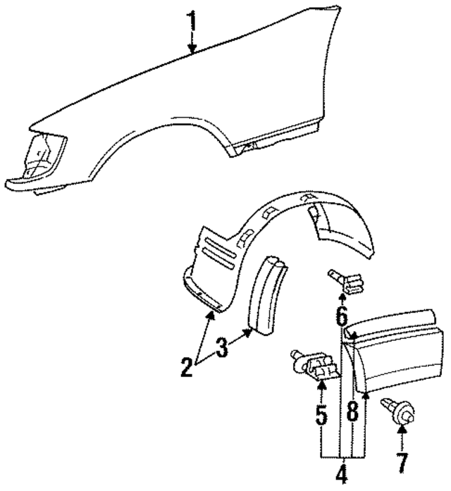140880011867 - Body: Fender for Mercedes-Benz Image