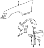 140880011867 - Body: Fender for Mercedes-Benz Image