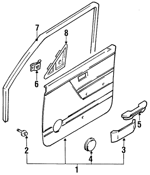 Interior Trim - Door for 1989 Nissan Sentra #0
