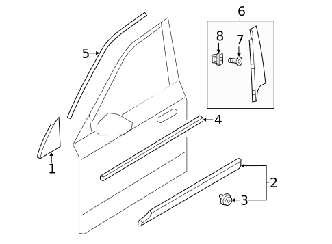 Exterior Trim - Front Door for 2018 Volvo XC60 #0