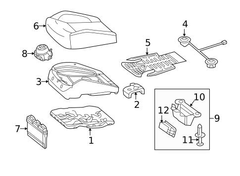 Driver Seat Components for 2018 Mercedes-Benz GLE63 AMG S #1
