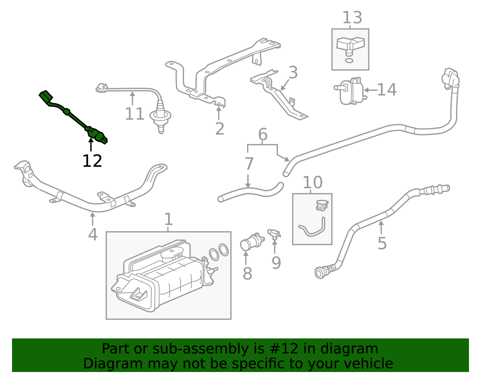 36532-R5A-A01 - Oxygen Sensor 2014 Honda CR-V | Honda Parts Online