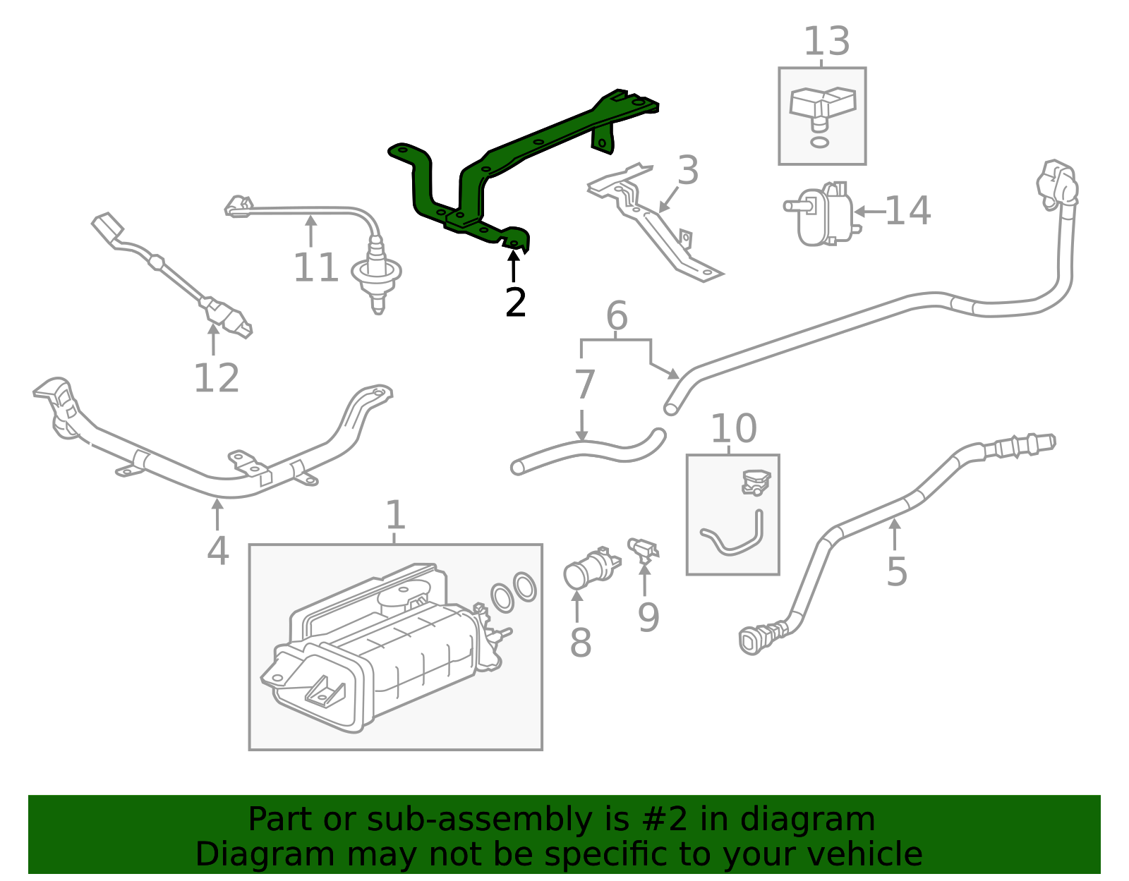 17358-T0A-A00 - Vapor Canister Bracket Honda Parts Online