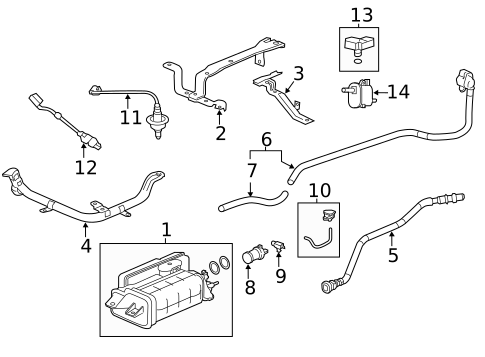 Emission Components for 2014 Honda CR-V #0