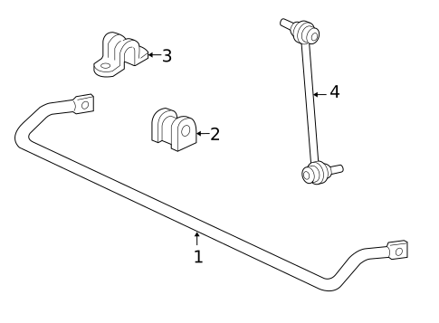 Stabilizer Bar & Components for 2010 Honda Ridgeline #1