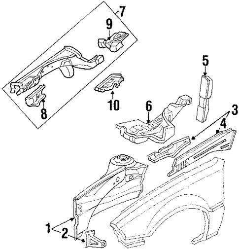 Structural Components & Rails for 1985 Honda Civic #0