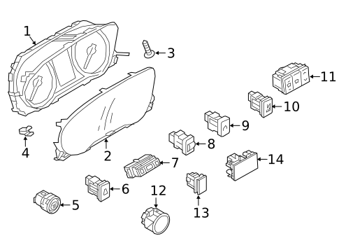Cluster & Switches for 2025 Mitsubishi Eclipse Cross #0