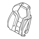 52108071745 - Body: Seat Back Pad for BMW: 840i Gran Coupe, 840i xDrive Gran Coupe, M3, M4, M8, M8 Gran Coupe, M850i xDrive Gran Coupe, X3 Image