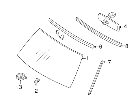Glass - Windshield for 2001 Nissan Frontier | Parts Brampton