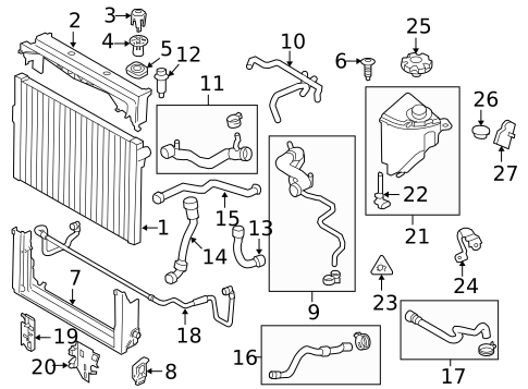 Radiator & Components for 2011 BMW 750Li xDrive #0
