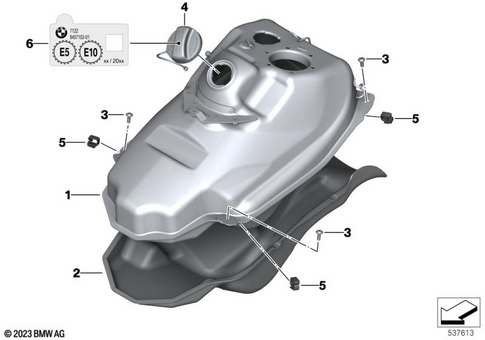 Fuel Container with Filler Pipe for 2013 BMW-Motorrad C 650 GT #0