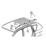 5303806AD - Body Sheet Metal Except Doors: Roof Rack Side Rail, Right for Mopar Image