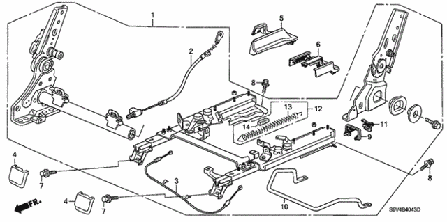 Middle Seat Components (R.) ('04-) for 2005 Honda Pilot #0