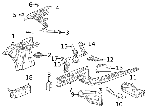 Structural Components & Rails for 2024 Cadillac CT5 #0