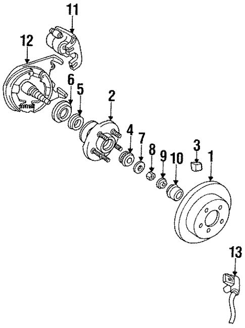 Rear Brakes for 1990 Dodge Spirit #1