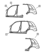 4724610AA - Body Sheet Metal Except Doors: Body Side Aperture Panel, Right for Mopar Image