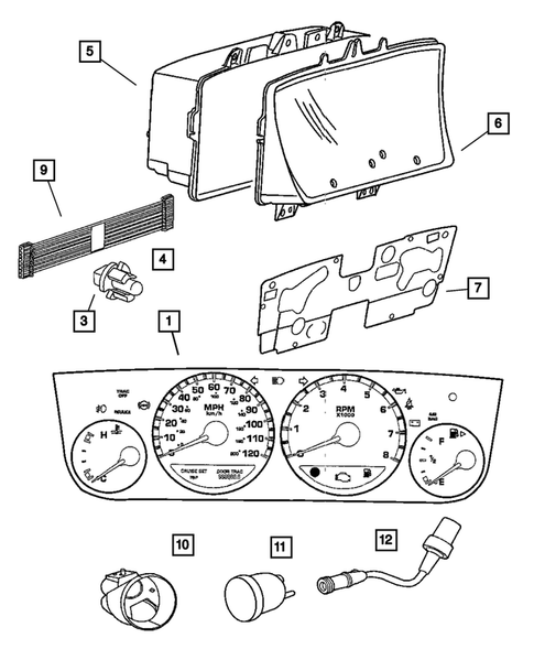 Instrument Panel Cluster for 2004 Dodge Neon #0