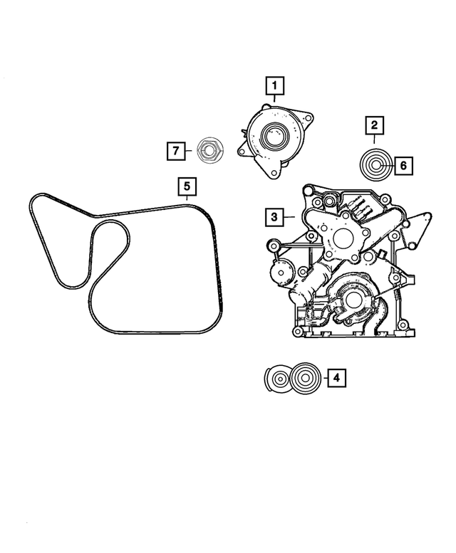5037862AE - Electrical: Serpentine Belt for Mopar Image