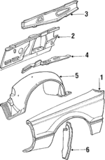 E3SZ16155A - Body: Reinforcement for Ford: Mustang, Thunderbird | Mercury: Capri, Cougar Image