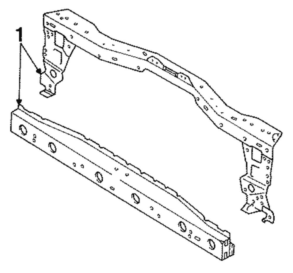 1993-1995 Mazda RX-7 Radiator Support FD01-53-150B