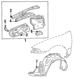5370102032 - Body: Apron Assembly for Toyota: Corolla Image