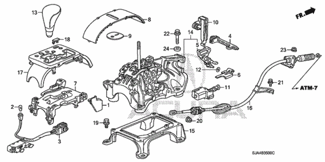 Select Lever (1) for 2005 Acura RL #0