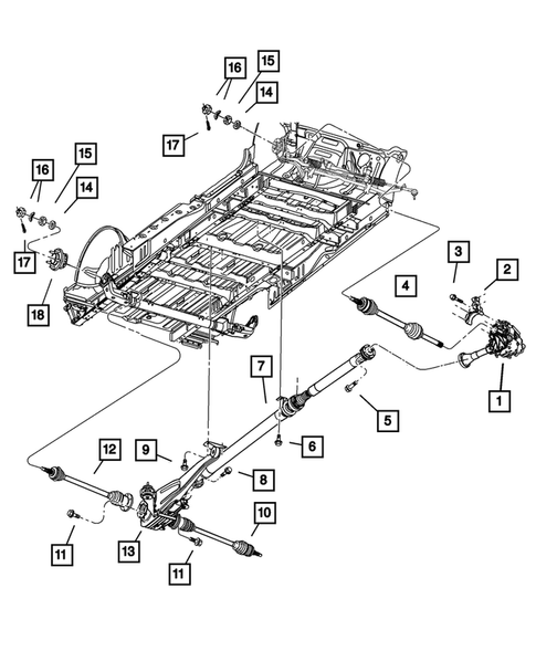 Power Transfer Assembly and Mounting for 2003 Chrysler Town & Country #1