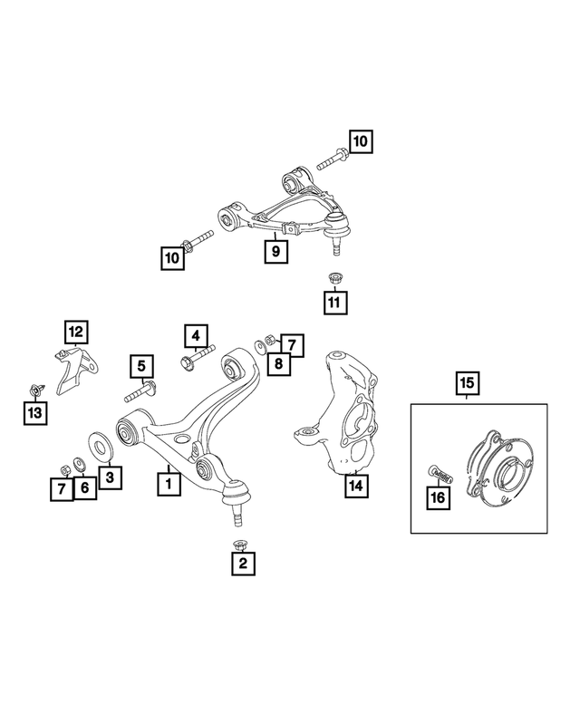 68313237AA - Front Suspension: Flat Washer for Mopar Image