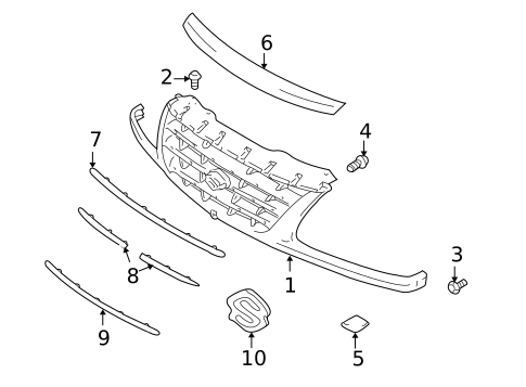Grille & Components for 2003 Suzuki Grand Vitara #0