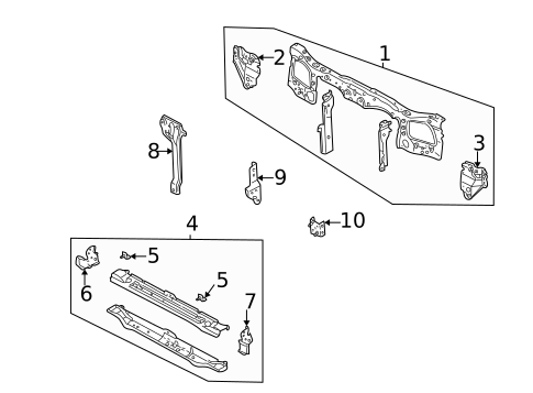 Radiator Support for 2006 Mazda Tribute #0