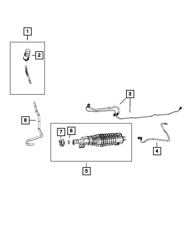 68527270AB - Emission Controls: Fuel Vapor Tube Assy for Mopar Image