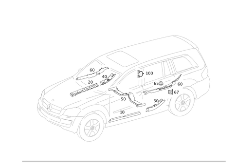 Cable Cover and Cable Ducts for 2010 Mercedes-Benz GL550 #0