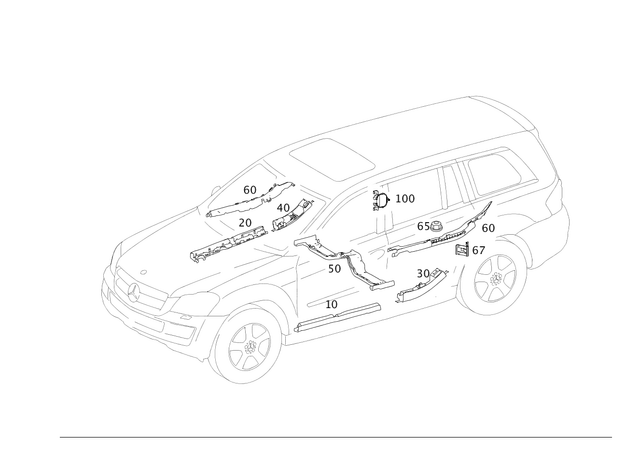 1645460161 - Electrical System: Cable Duct for Mercedes-Benz Image image